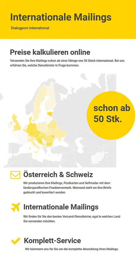 Internationale-Mailings-Mailingdruck-24 Karte für internationale Mailings