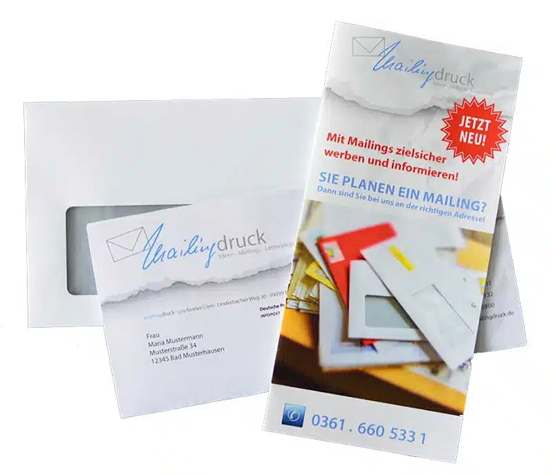 lettershop-mailingbeispiel-komplettes-mailing-mailingdruck24 Mailings bieten zahlreiche im Focus stehende Vorteile