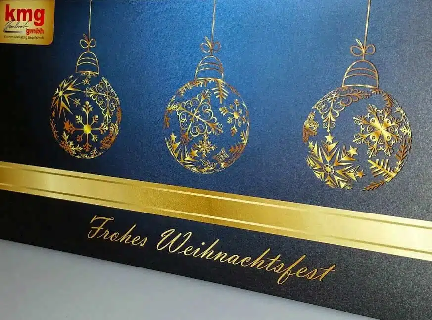 weihnachtskarte-mit-partiellem-uv-lack Veredelungen mit UV-Lack