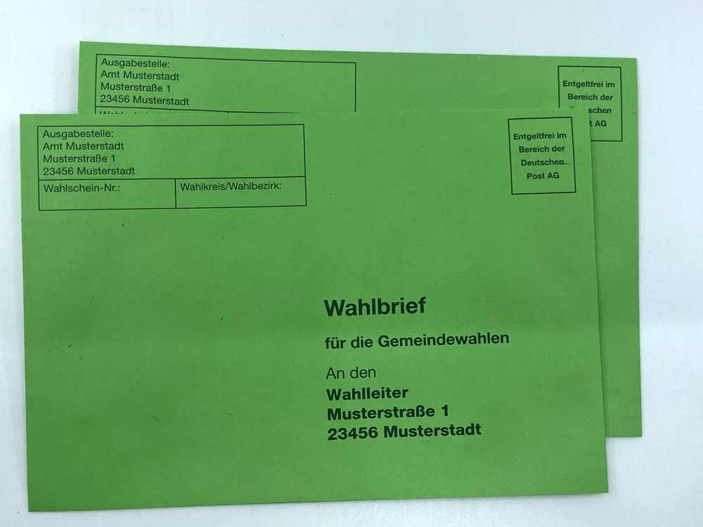 Wahlbrief - Gestaltung nach den Vorgaben der Deutschen Post Wahlbrief mit individuellem Aufdruck
