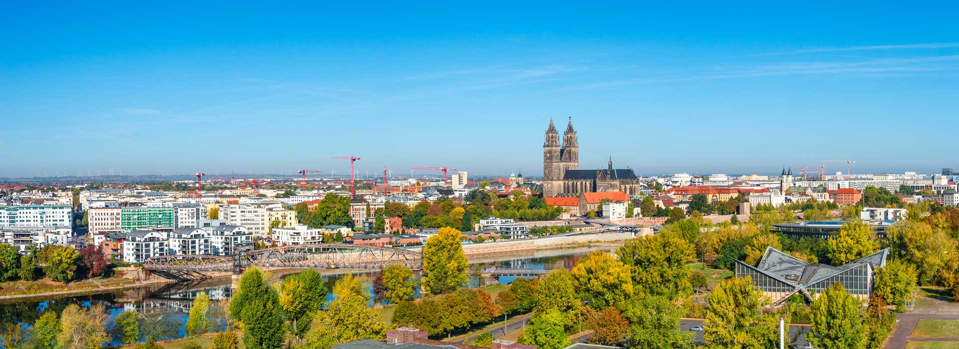 Stadtansicht von Magdeburg - der Landeshauptstadt von Sachsen-Anhalt Ihr Lettershop für Magdeburg