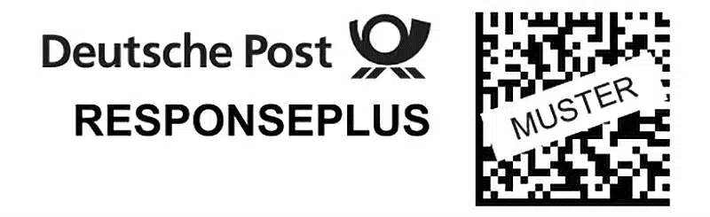 Logo Responseplus Responseplus Umschläge ermögliche die bargeldlose Abwicklung von Rücksendeaktionen